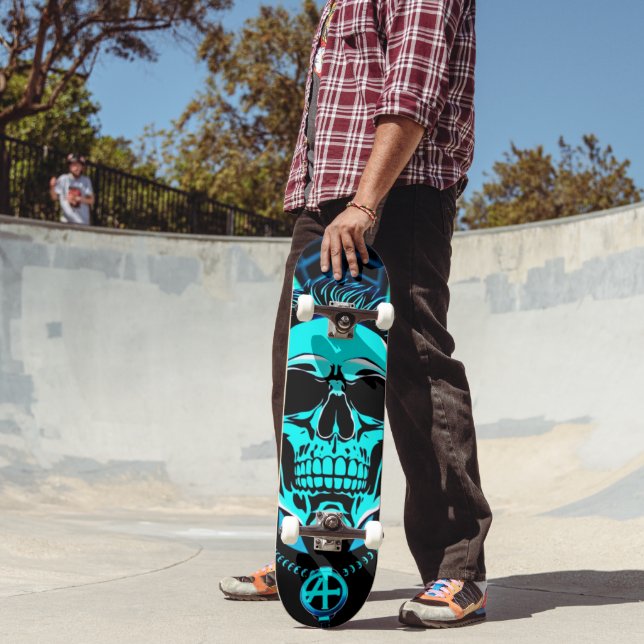 Skate Placa de Skeleton Bioluminescente Punk Rock (Ao ar livre 2)