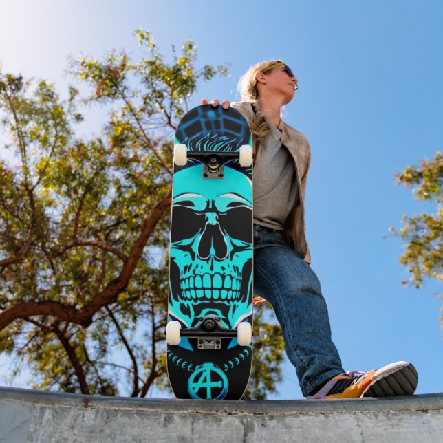 Skate Placa de Skeleton Bioluminescente Punk Rock (Ao ar livre 1)