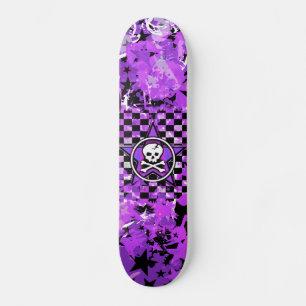 Skate Placa de Skull em Estrelas Puras