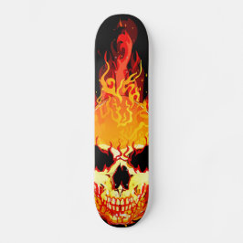 Skate Placa de Skull Flaming