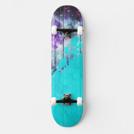 Skate Placas de madeira púrpura, azul e lacrimogênea e d