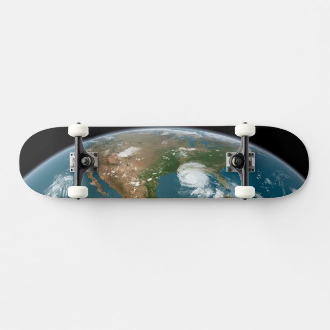 Skate Planeta Panorâmico Terra E Os Eua. (Horz)