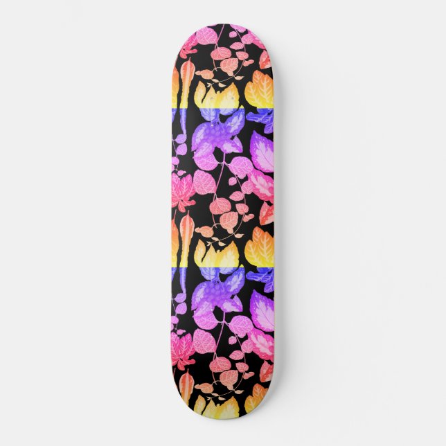 Skate planta de casa padrão arco-íris selva urbana   (Frente)