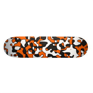 Skate Plataforma alaranjada rachada de Camo