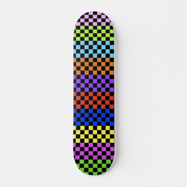 Skate Plataforma Checkered colorida (Frente)