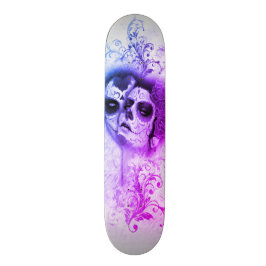 Skate Plataforma inoperante do amor do crânio do açúcar