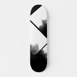 Skate Plataforma preto e branco do olhar da tinta