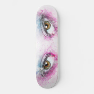Skate Playground Skateboarder Lady Eye Eyelash Face