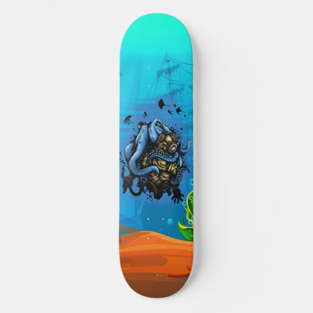 Skate Polvo de Mar Profundo Sem Sorte Vida no Oceano (Frente)