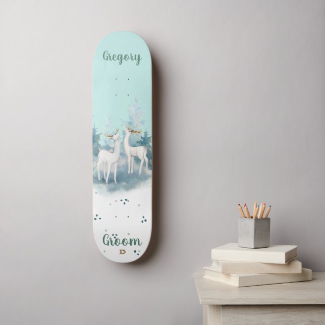 Skate Ponta de grupo com Marca Dd de veado branco (Arte de parede)
