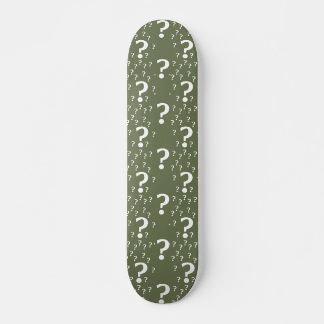 Skate Ponto de interrogação misterioso quebra-cabeça ver (Frente)