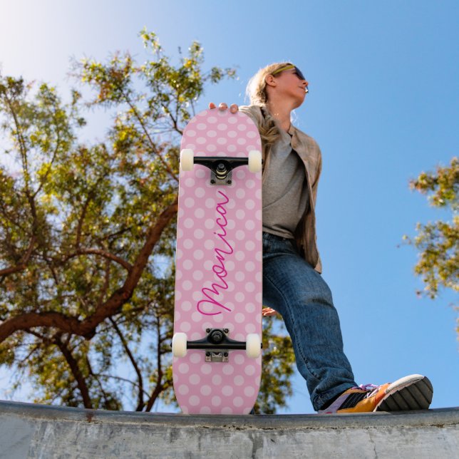 Skate Ponto Rosa Personalizado (Ao ar livre 1)