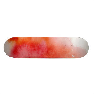 Skate Ponto vermelho, pintado mão abstrato da aguarela