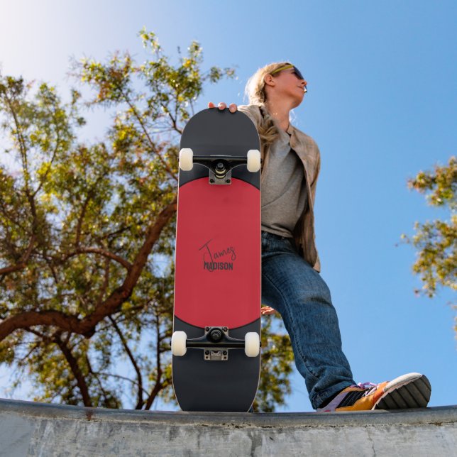 Skate Ponto vermelho simples personalizável (Ao ar livre 1)
