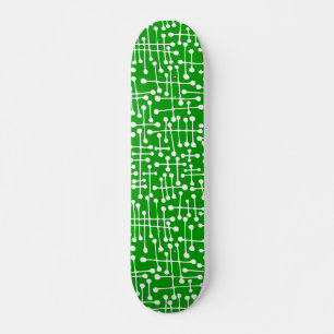 Skate Pontos conectados - Branco em Verde escuro