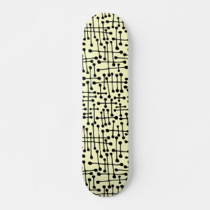 Skate Pontos conectados - Preto em Creme