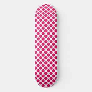 Skate Pontos Polka Brancos Vermelhos