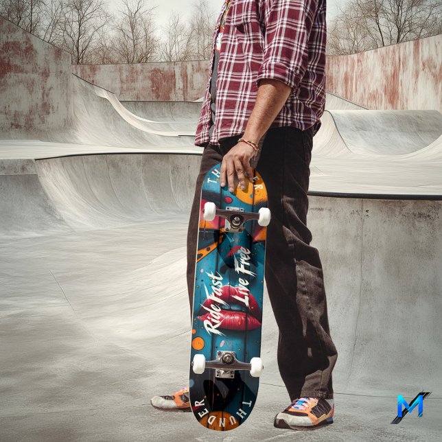 Skate Pop-Arte de Lábios Negros - Ande Rápido, Leve Leve (Criador carregado)