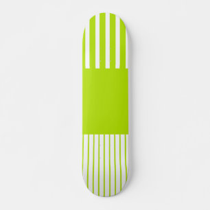 Skate Pop de cores em Verde limão e branco