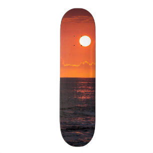 Skate Por do sol havaiano do oceano - pôr do sol de