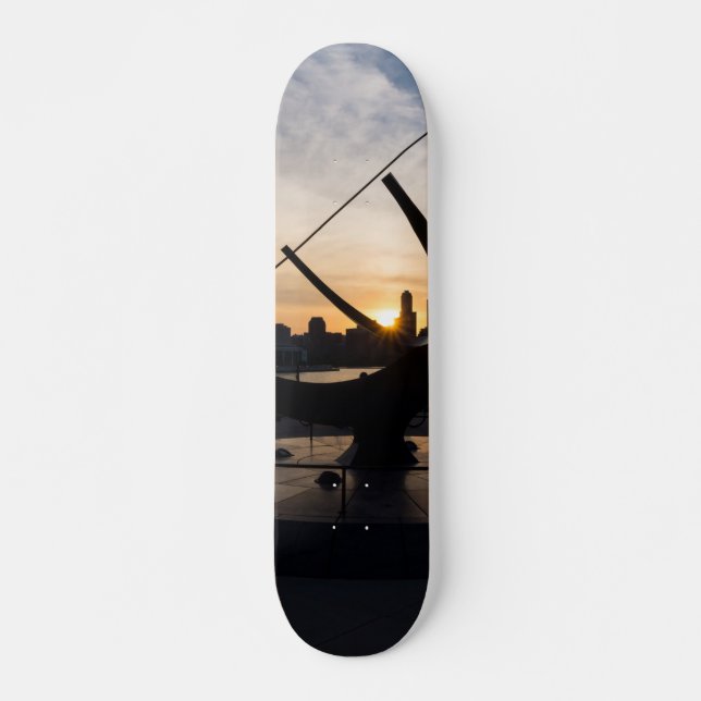 Skate Pôr do sol no relógio de sol (Frente)