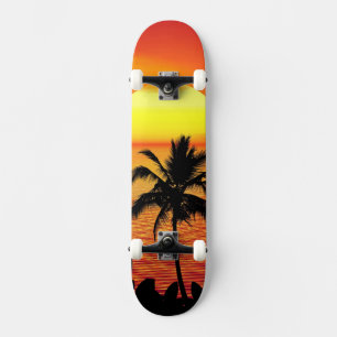 Skate Pôr do Sol Vermelho Trópicos Praia da Palmeira