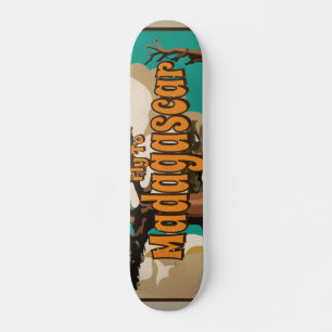 Skate Poster das viagens vintage de Madagascar