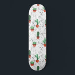 Skate Potes de Terracotta Cactus Verdes Padrão de Disper<br><div class="desc">Este padrão moderno, giro e artístico é perfeito para a temporada de verão. Apresenta um padrão de suculência de cacto branco, verde-aquoso, laranja-terracota, preto. É artístico, tradicional, legal e único.***NOTA DE DESIGN IMPORTANTE: Para qualquer solicitação de design personalizada, como solicitações de produto correspondentes, alterações de cor, alterações de posicionamento ou...</div>