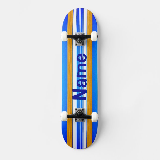 Skate Prancha azul do oceano (Frente)