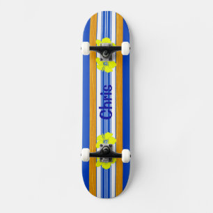Skate Prancha havaiana do azul do hibiscus