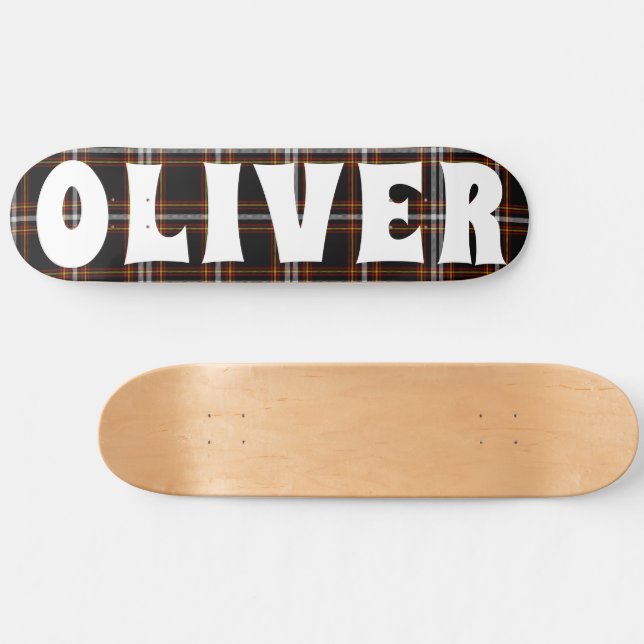 Skate prancheta de xadrez preto-e-branco (Horz)