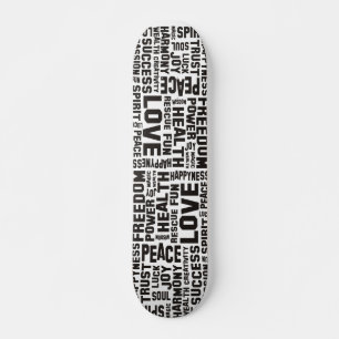 Skate preto das afirmações - fundo claro
