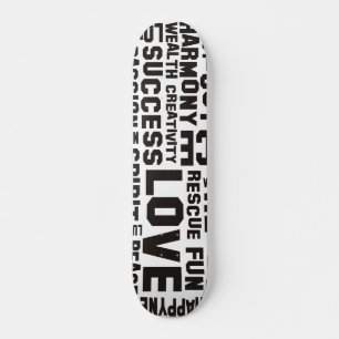 Skate preto das afirmações - fundo claro