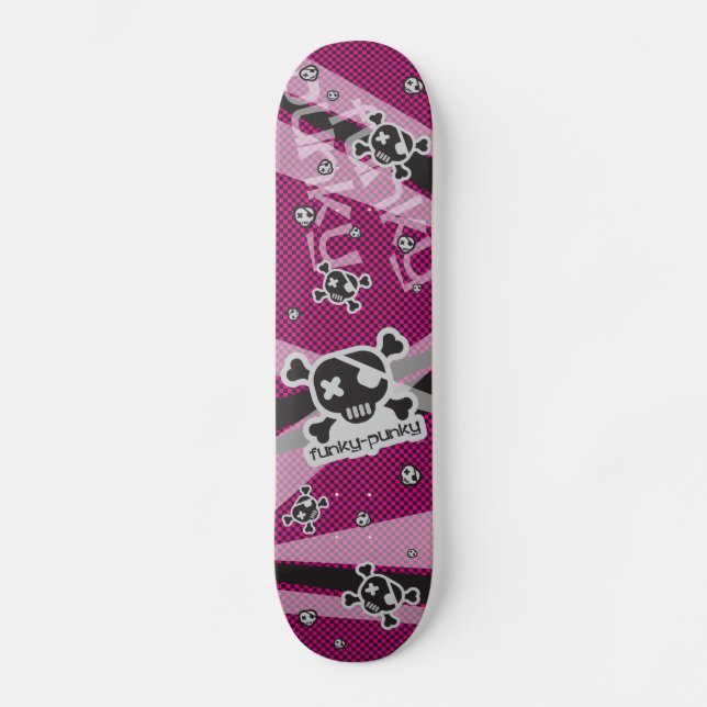Skate preto do Funky-Punky (Frente)
