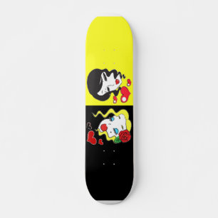 skate preto e amarelo