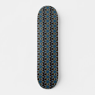 skate preto e azul geométrico