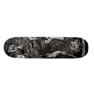 Skate preto e cinza do skateboard/da ceifeira