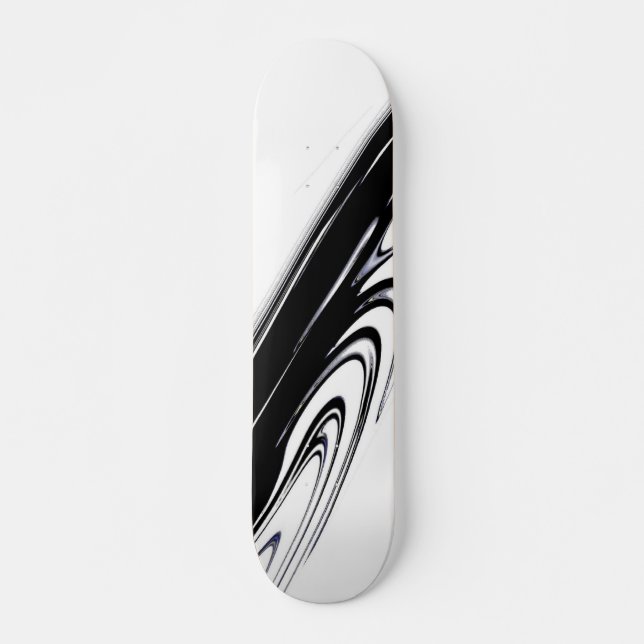 Skate Preto Moderno e Branco (Frente)