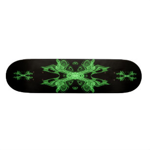 Skate preto verde neo