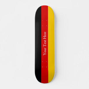 Skate Preto Vermelho Dourado Cores de Sinalizador Alemão