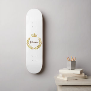 Skate Princesa Dourada Coroa