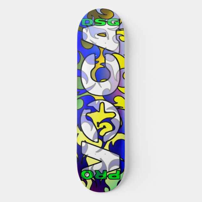 Skate Pro branco Skatedeck do design de Voca (Frente)