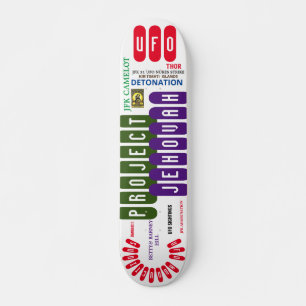 Skate PROJETO OVNI JEHOVÁ Skateboard, 7¾" Deck