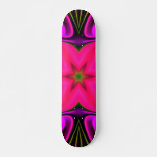 Skate Psicodélica Flor Hipoteca Rosa e Roxo