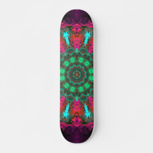 Skate Psicodélica Púrpura Rosa e Teal
