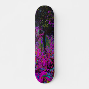 Skate Psicodélica Rosa Quente e Jardim Negro