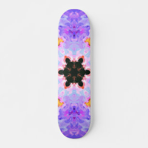 Skate Psicodélico Flor, Flor, Azul, Rosa e Amarelo