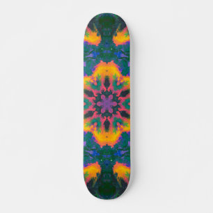 Skate Psicodélico Hippie Laranja e Roxo