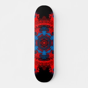 Skate Psicodélico Vermelho e Azul