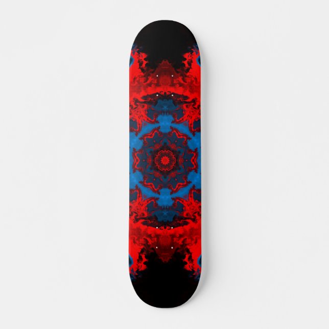 Skate Psicodélico Vermelho e Azul (Frente)